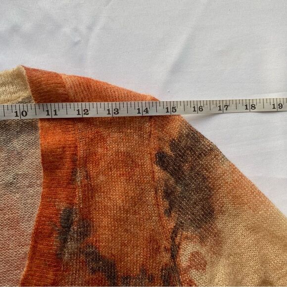 Coldwater Creek Painted Autumn Wool Blend Cardigan Size Small - Picture 11 of 13